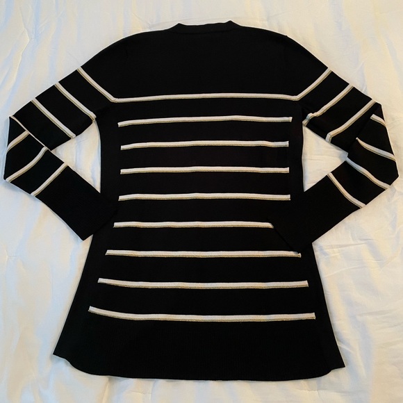 Vintage Y2K Cache Button Down Snap Cardigan in Black, White, and Gold Size M - Picture 4 of 14